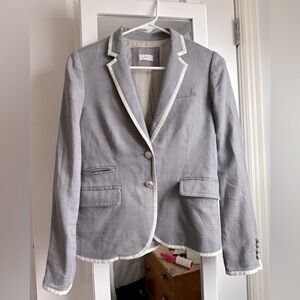 J Crew linen schoolboy jacket